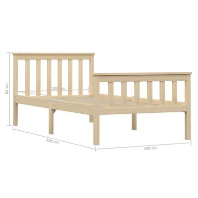 vidaXL Estructura de cama con 2 cajones madera maciza pino 100x200 cm