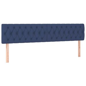 vidaXL Cabeceros tela azul 200x7x78/88 cm