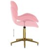 vidaXL Sillas de comedor giratorias 2 unidades terciopelo rosa