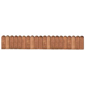 vidaXL Rollo de borde de madera de pino impregnada marr&oacute;n 120 cm