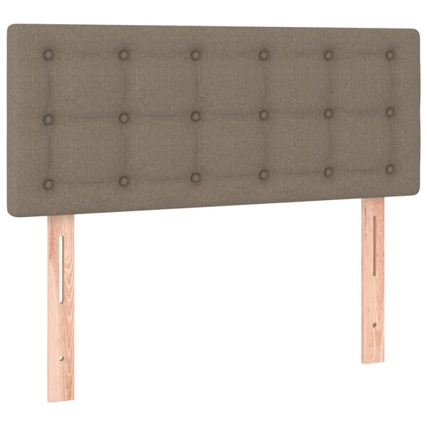 vidaXL Cabecero con LED de tela gris taupe 100x5x78/88 cm