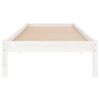 vidaXL Estructura de cama individual peque&ntilde;a sin colch&oacute;n madera blanco