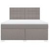 vidaXL Cama box spring con colch&oacute;n tela gris taupe 180x200 cm