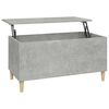 vidaXL Mesa de centro madera contrachapada gris hormig&oacute;n 90x44,5x45 cm