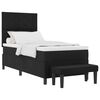 vidaXL Cama tipo Box Spring con cabecera Negro 100 x 200 cm tela