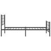 vidaXL Estructura cama sin colchón con estribo metal negro 107x203 cm