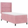 vidaXL Cama tipo Box Spring con tiras LED Rosa 80 x 200 cm Terciopelo