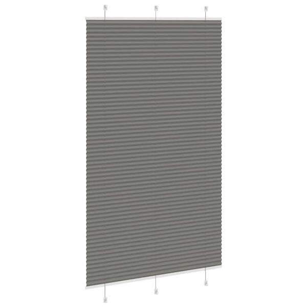 vidaXL Estor Plisado Antracita 120x200 cm Tela Ancho 119,4cm Poli&eacute;ster