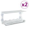 vidaXL Comedero de pájaros para ventanas 2 uds acrílico 30x12x15 cm