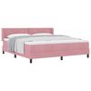 vidaXL Cama tipo Box Spring con colch&oacute;n Rosa 200 x 180 cm Poli&eacute;ster