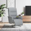 vidaXL Sill&oacute;n reclinable de masaje con reposapi&eacute;s tela gris claro