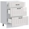 vidaXL Armario bajo de cocina "Lucca" de madera de ingenier&iacute;a blanco brillante