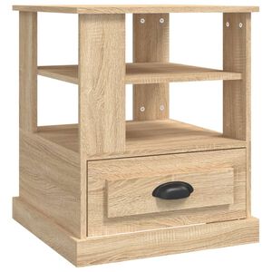 vidaXL Mesa auxiliar madera contrachapada roble Sonoma 50x50x60 cm