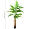 vidaXL &Aacute;rbol bananero artificial con macetero 300 cm verde