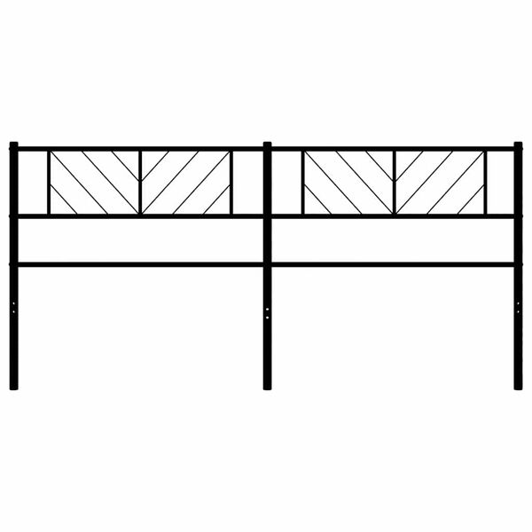 vidaXL Cabecero de repuesto de metal negro 200 cm