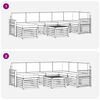 vidaXL Juegos de sof&aacute;s 8 pcs Natural y Beige Madera de Acacia S&oacute;lida