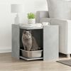 vidaXL Mueble arenero de gatos madera gris hormig&oacute;n 53x53x51 cm