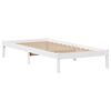 vidaXL Estructura de cama sin colchón madera maciza blanca 90x190 cm