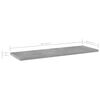 vidaXL Estante estanter&iacute;a 4uds contrachapada gris hormig&oacute;n 60x20x1,5cm