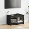vidaXL Mueble de TV con puertas de vidrio negro 68x37x42 cm