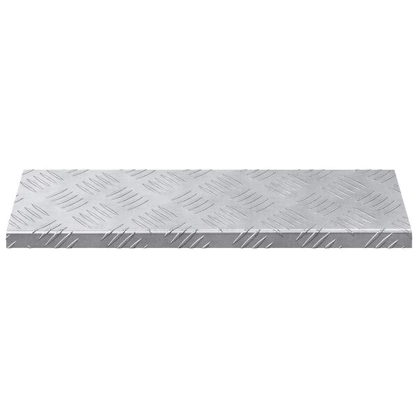 vidaXL Pelda&ntilde;o Rectangular 5 pcs Plateado 60 x 18 cm Aluminio