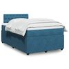 vidaXL Cama box spring con colch&oacute;n terciopelo azul 120x200 cm