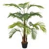 vidaXL Planta artificial palmera con macetero 120 cm verde