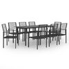 vidaXL Juego de comedor de jard&iacute;n 9 piezas