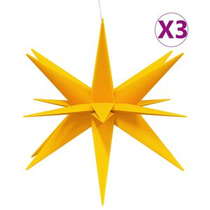 vidaXL L&aacute;mparas de Navidad LED plegables 3 unidades amarillo 100 cm