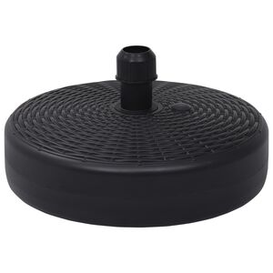 vidaXL Base de sombrilla rellenable con arena/agua negro 24 L