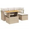 vidaXL Juego de sof&aacute;s jard&iacute;n con cojines 6 pzas rat&aacute;n sint&eacute;tico beige
