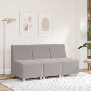 Sof&aacute; modular sin brazos vidaXL gris claro 55 cm tejido imitaci&oacute;n lana rizada
