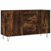vidaXL Aparador madera de ingenier&iacute;a roble ahumado 100x36x60 cm