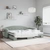 vidaXL Sofá cama nido terciopelo gris claro 90x200 cm