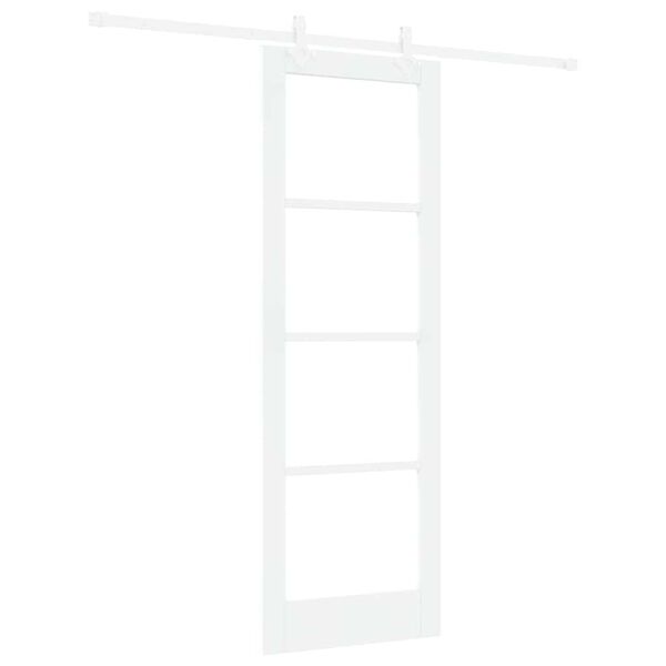 vidaXL Puerta Corredera 73,5 x 211 cm Madera de pino maciza y vidrio