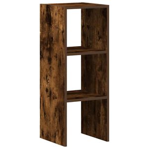 vidaXL Librer&iacute;a apilable madera contrachapada roble ahumado 30x30x80cm