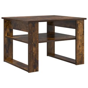 vidaXL Mesa de Caf&eacute; Roble ahumado 64 x 54 x 44 cm Madera de ingenier&iacute;a