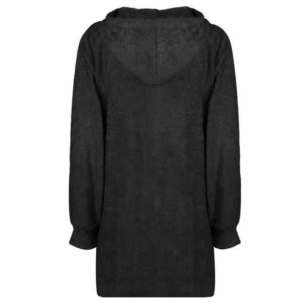 vidaXL Sudadera manta KINN Negro L Algod&oacute;n