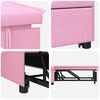 vidaXL Sofá cama Rosa 194 x 67 x 37 cm tela