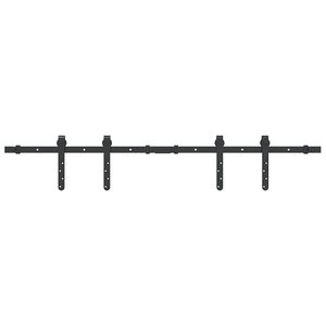 vidaXL Kit de puerta corredera de armario acero carbono 122 cm