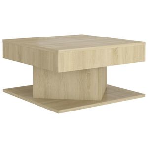 vidaXL Mesa de centro madera contrachapada roble Sonoma 57x57x30 cm
