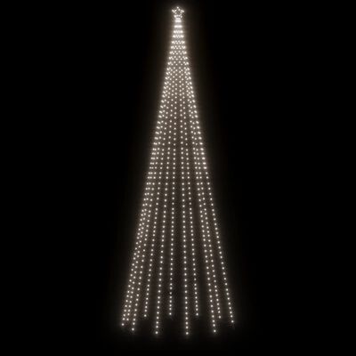 vidaXL Árbol de Navidad cónico 732 LED blanco frío 160x500 cm