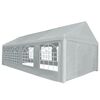 vidaXL Tela de tienda sin estructura 8 x 4 m Gris PE