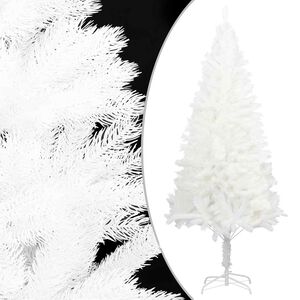 vidaXL &Aacute;rbol artificial de Navidad con hojas realistas blanco 240 cm