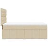 vidaXL Cama box spring con colch&oacute;n tela color crema 90x200 cm