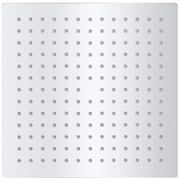 vidaXL Cabezal de ducha cuadrado efecto lluvia acero inoxidable 25x25
