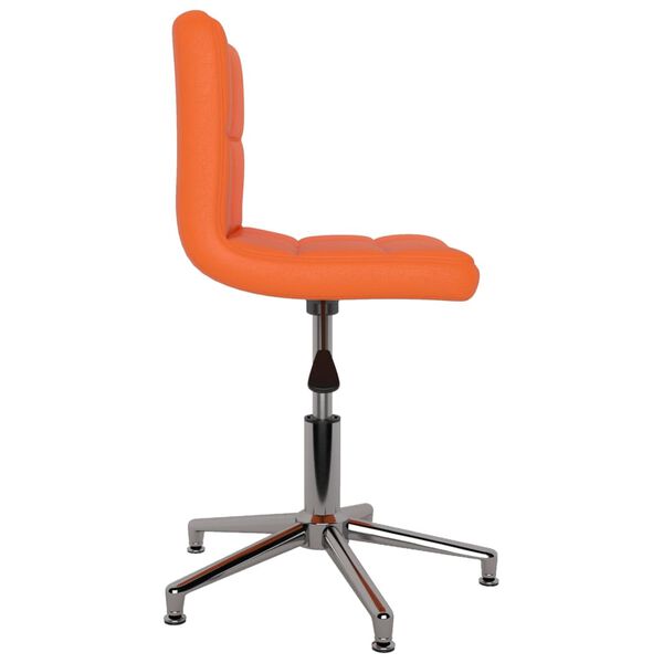 vidaXL Silla de oficina giratoria de cuero sint&eacute;tico naranja