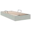 vidaXL Cama con almacenamiento Gris Claro 90 x 190 cm Terciopelo