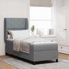 vidaXL Cama tipo Box Spring con colch&oacute;n Gris claro 80 x 200 cm tela