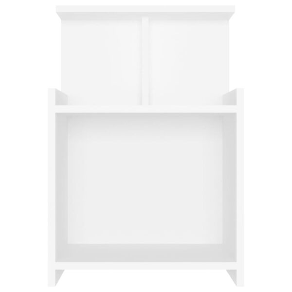 vidaXL Mesitas de noche 2 uds madera contrachapada blanco 40x35x60 cm